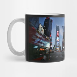 The lights of Times Square at twilight, NYC Mug